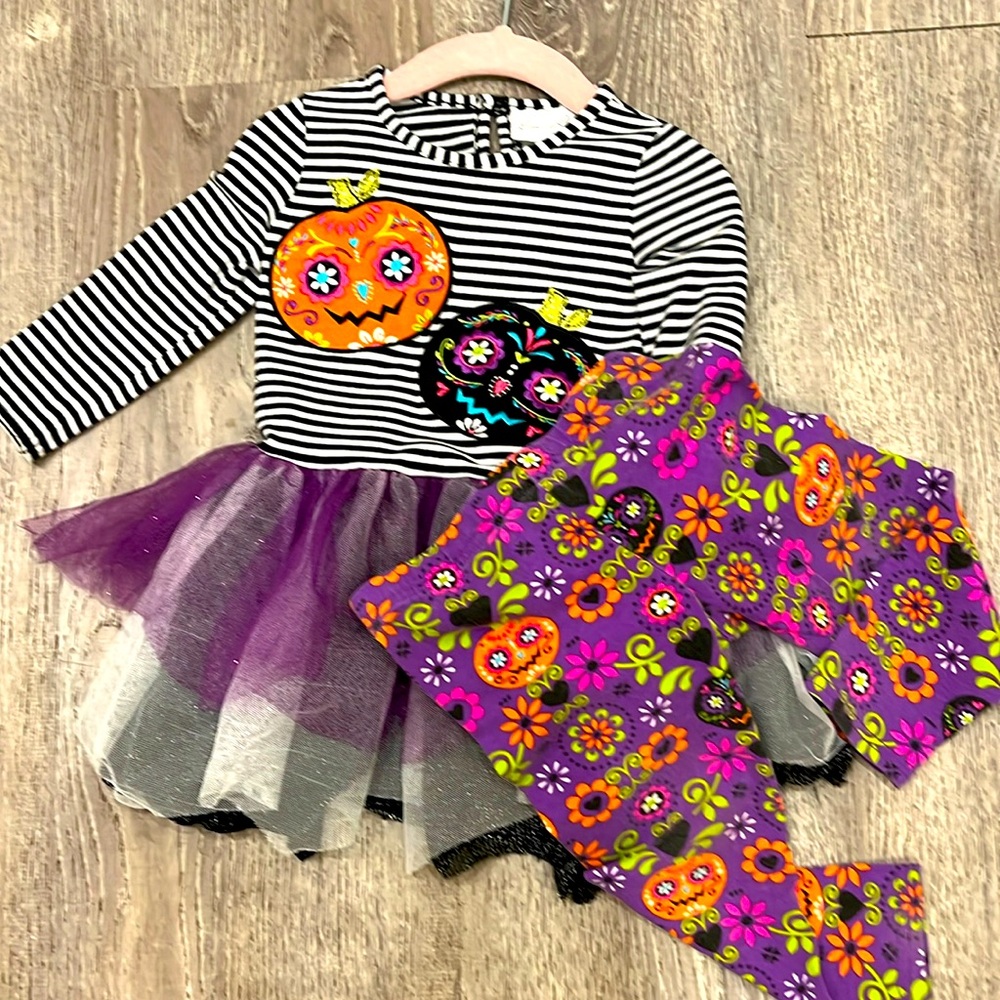 Emily Rose Halloween/Fall 18 Month leggings and tulle pumpkin outfit
